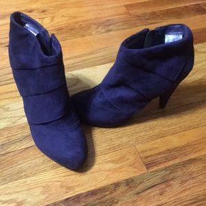 Fioni Dk Purple Suede Booties (8)